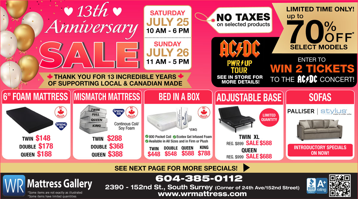 We offer some promotions Canada made mattresses